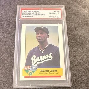 1994 ProCards Michael Jordan Birmingham Barons Card